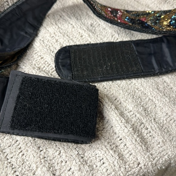 Vintage Regale Ltd Brand Beaded Belt Velcro Closure - Beaded Paisley Design main image 10
